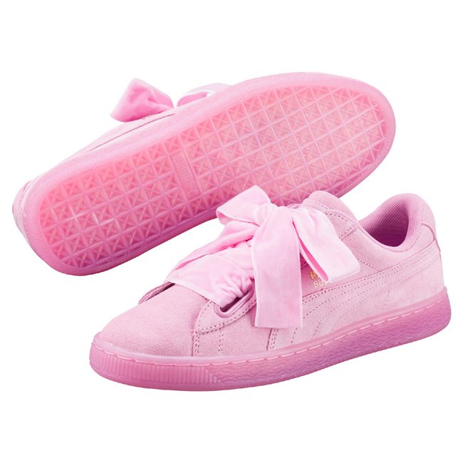 puma suede heart reset pink