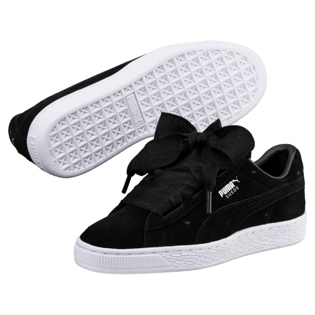 puma suede negro mujer