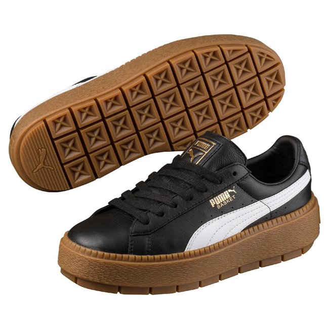 PUMA Platform Trace L wns dámske topánky, Farba: čierna, Materiál: Zvršok: koža, Medzipodrážka: guma, Podrážka: guma