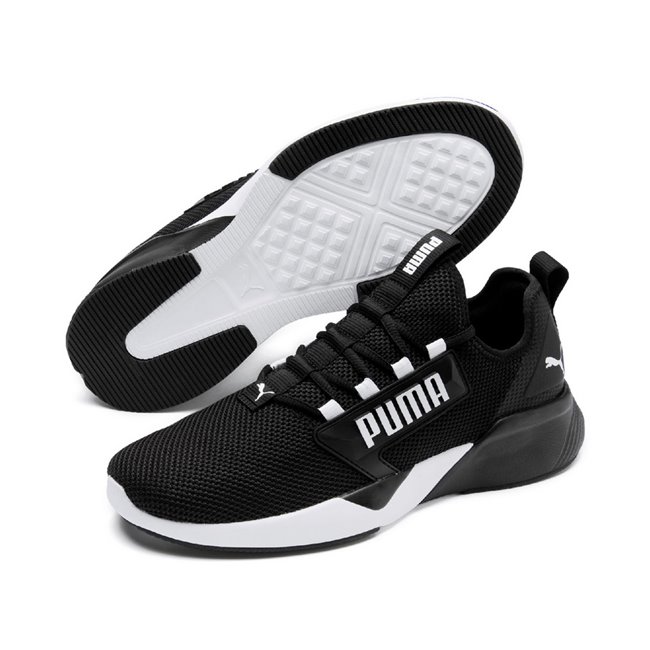PUMA Retaliate shoes, Colour: black, white, Material: Upper: fabric, mesh, Midsole: EVA, Sole: rubber