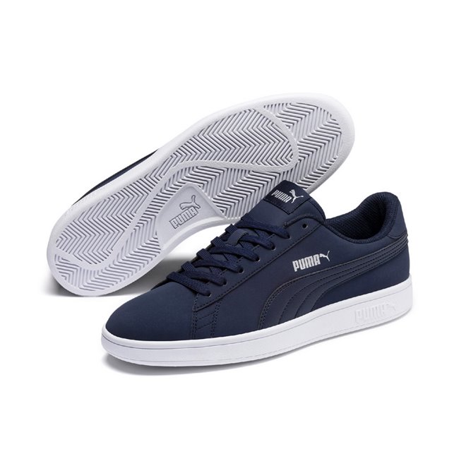 PUMA Smash v2 Buck, Color: dark blue, Material: synthetic leather, leather, rubber