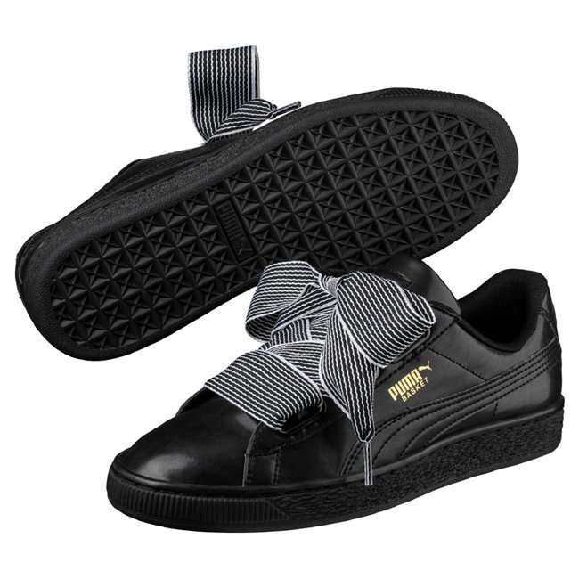 PUMA Basket Heart dámske topánky, Farba: čierna, Materiál: Zvršok: syntetické vlákna, Medzipodrážka: guma, Podrážka: guma