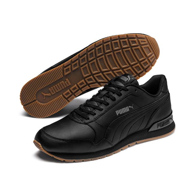 PUMA ST Runner v2 Full L, Color: black, Material: synthetic leather, leather, rubber