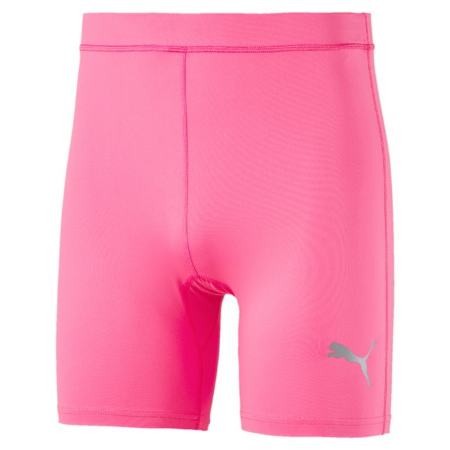 PUMA LIGA Baselayer Short Tight, Color: pink, Material: polyester, elastane, PUMA Cat branding, Heat Transfer on left leg Light compression apparel: next to skin layers are designed to work with your body