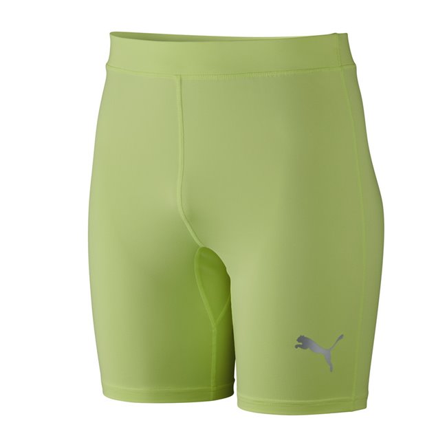PUMA LIGA Baselayer Short Tight, Color: yellow, Material: polyester, elastane, PUMA Cat branding, Heat Transfer on left leg Light compression apparel: next to skin layers are designed to work with your body