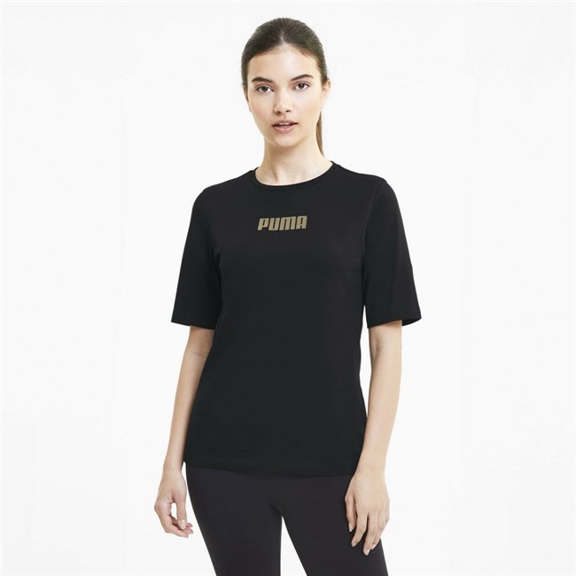 PUMA Modern Basics Tee, Color: black, Material: cotton, PUMA wordmark suede puff print (cw 01, 02, 16) PUMA wordmark embroidery (cw 18, 27, 51, 52) Slightly elongated sleeves for a flattering look Regular fit Made with cotton from Better Cotton Initiative Made with OEKO-TEX®Standard.PUMA Best Cotton - Top quality cotton for maximum comfort and longevity.