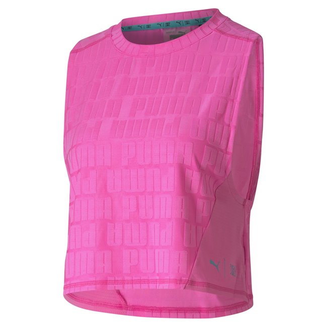PUMA Train First Mile Xtreme Tank, Color: pink, Material: polyester, elastane, The First Mile Tank is a training must have. Made with First mile recycled yarns and performance in mind, this tank ensures a fierce look during your workout. The embossed PUMA graphic as well as the cropped design, allows you to standout during your session.