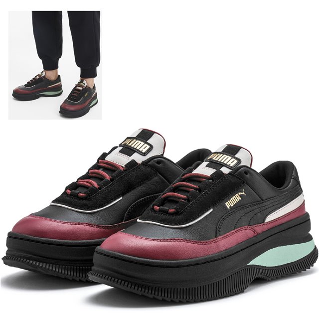 PUMA Deva Chic Wns shoes, Color: Black, Material: Upper: leather, Midsole: rubber, Sole: rubber