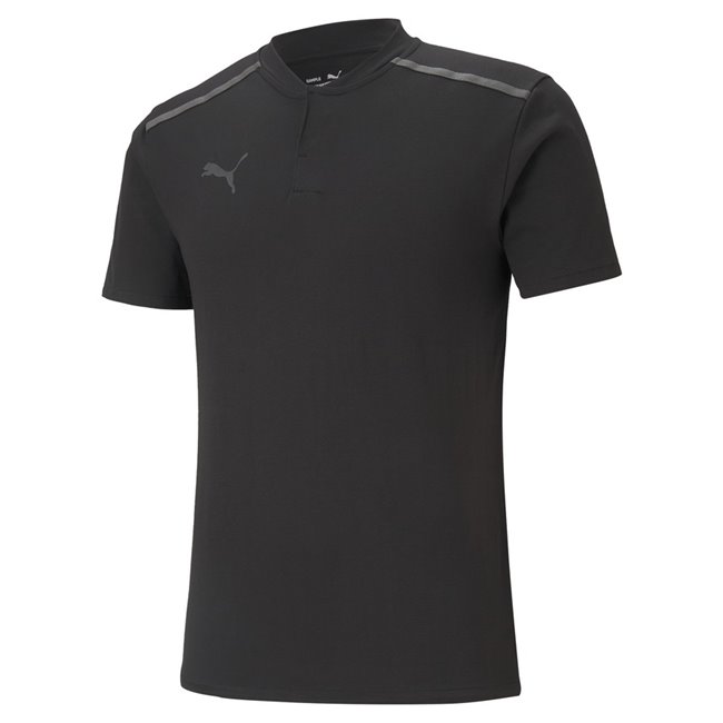 PUMA teamCUP Casuals Polo men T-Shirt, Colour: black, gray, Material: cotton, polyester