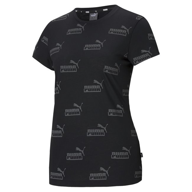 PUMA Amplified AOP Tee women T-Shirt, Colour: black, Material: cotton