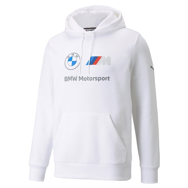 PUMA BMW MMS ESS Fleece Hoodie, Color: white, Material: cotton, polyester