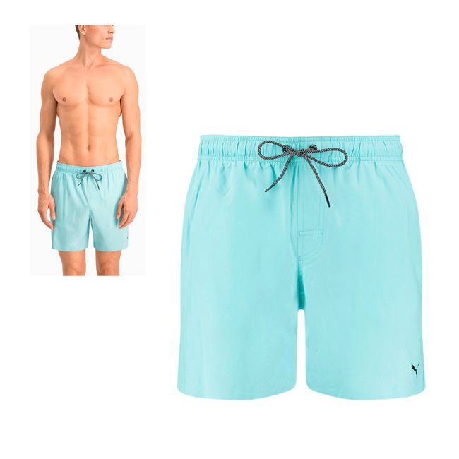PUMA SWIM MEN men swimming shorts, Color: light blue, Material: polyester