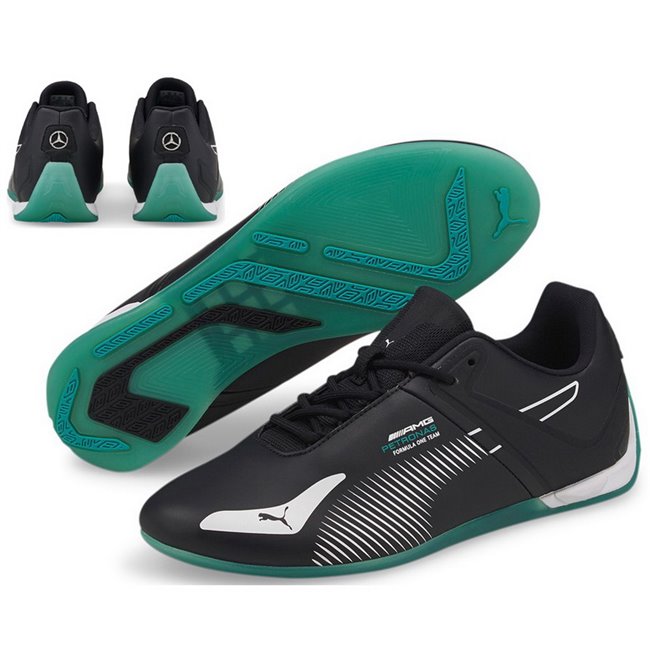 Mercedes MAPF1 A3ROCAT shoes, Color: black, Material: Upper: synthetic leather, leather, Midsole: N / A, Sole: rubber