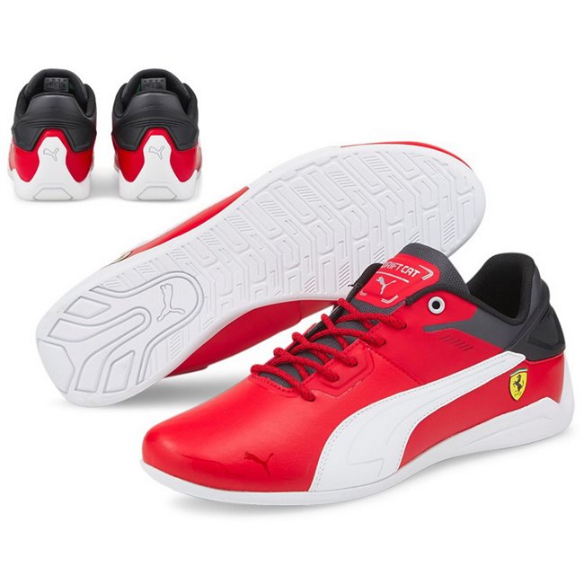 Ferrari Drift Cat Delta shoes, Color: red, Material: Upper: synthetic leather, Midsole: N / A, Sole: rubber