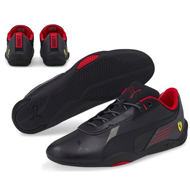 Ferrari R-Cat Machina shoes, Color: black, Material: Upper: synthetic leather, Midsole: EVA, Sole: rubber