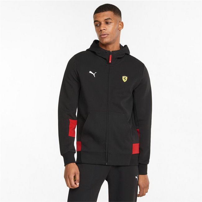 Ferrari Race Hooded men´s sweatshirt, Color: black, Material: polyester, cotton