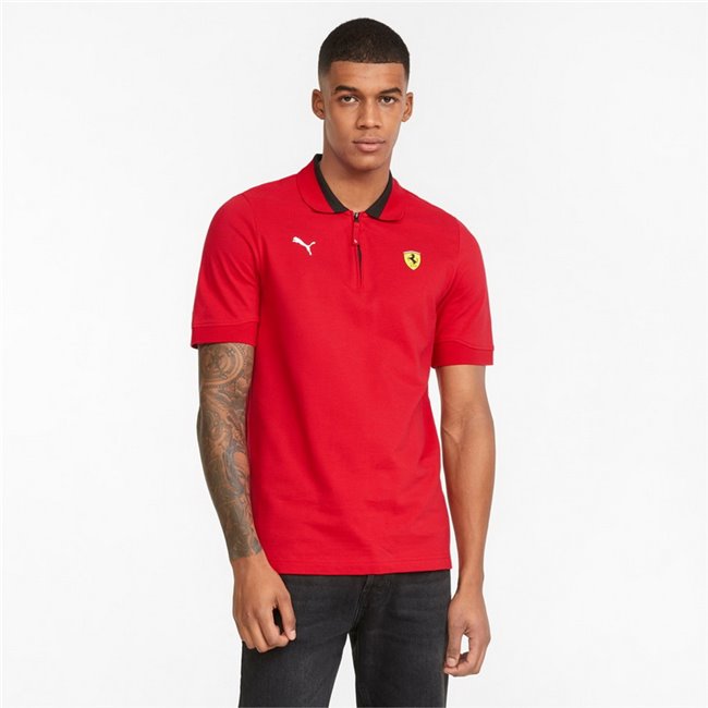Ferrari Race Polo men's polo shirt, Color: red, Material: cotton