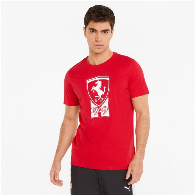 Ferrari Race Heritage Big Shield Men's T-Shirt, Color: red, Material: cotton