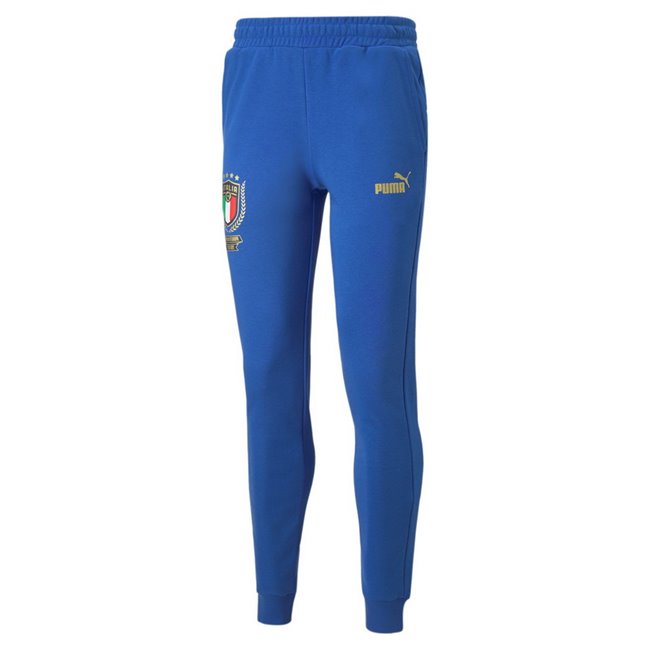 PUMA FIGC Italia Winner Track men's trousers, Color: blue, Material: cotton, polyester