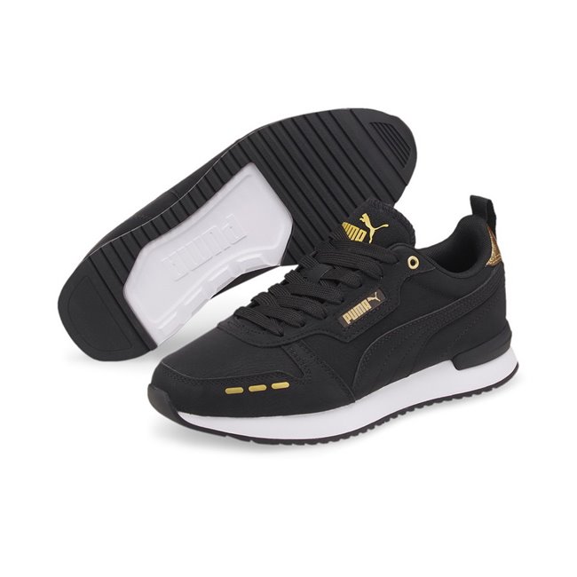 PUMA R78 Wns Raw Metallics ladies shoes, Color: black, Material: Upper: mesh, synthetic leather, synthetic leather, Midsole: EVA, Sole: rubber