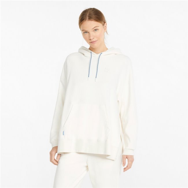 PUMA Infuse Hoodie women's sweatshirt, Color: light beige, Material: cotton