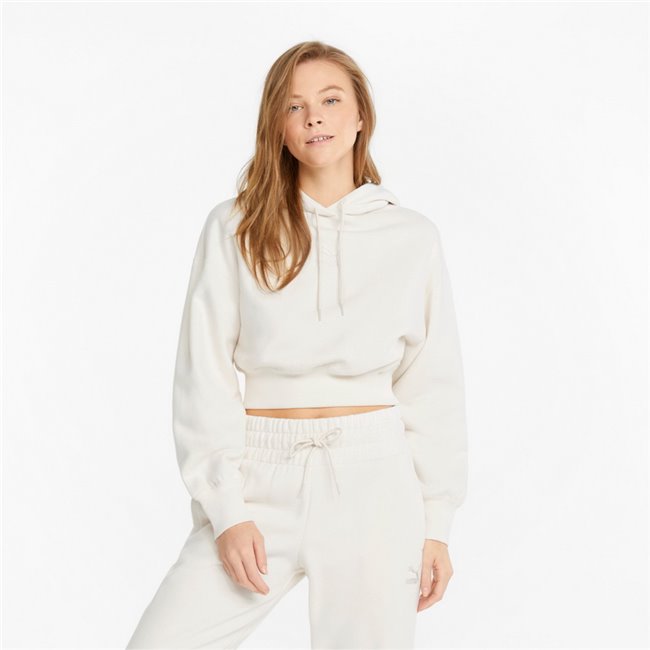 PUMA Classics Crop Hoodie FL women's sweatshirt, Color of product: N / A, Material: cotton, polyester