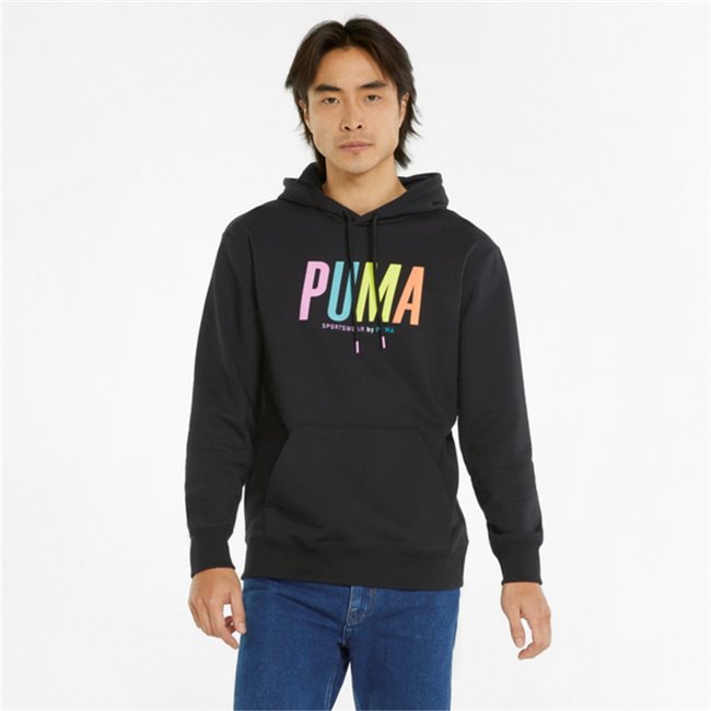 PUMA SWxP Graphic Hoodie TR men´s sweatshirt, Color: black, Material: cotton