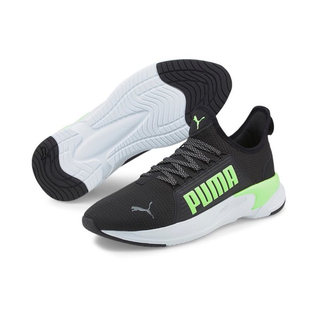 PUMA Softride Premier Slip-On men's shoes, Color: black, Material: Upper: mesh, fabric, Midsole: SOFTRIDE PUMA, Sole: rubber