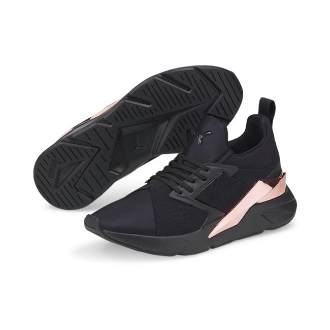 PUMA Muse X5 Metal Wns ladies shoes, Color: black, Material: Upper: fabric, Midsole: IMEVA, Sole: rubber
