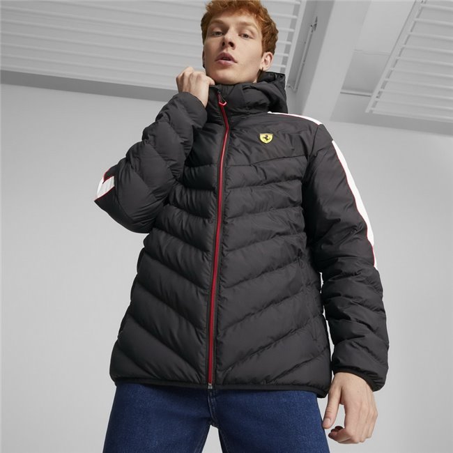 Ferrari Race MT7 Ecolit Jacket chaqueta de invierno para hombre, Color: negro, Material: poliéster