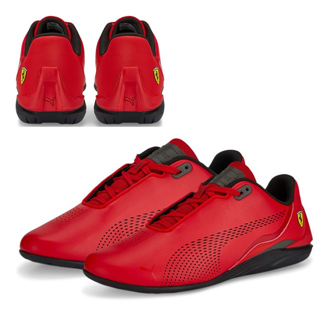 Ferrari Drift Cat Decima men's shoes, Color: red, black, Material: Upper: synthetic leather, Sole: beige